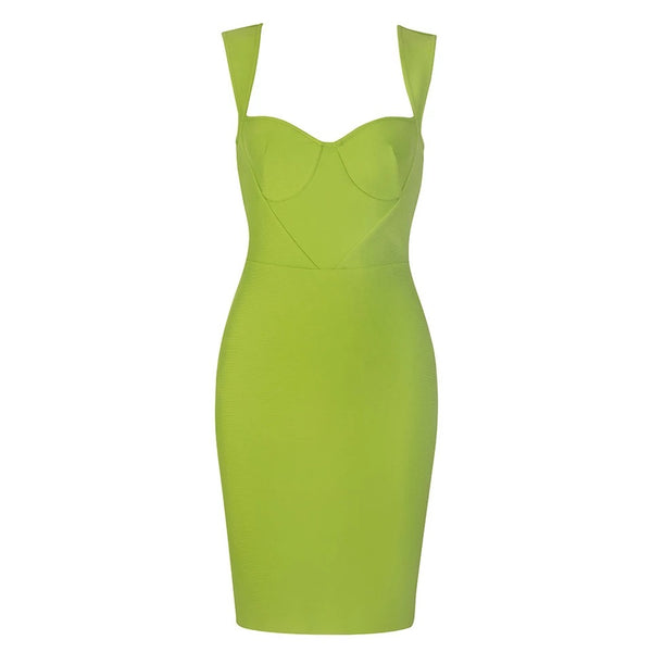 Sexy Lime Bodycon Bandage Dress