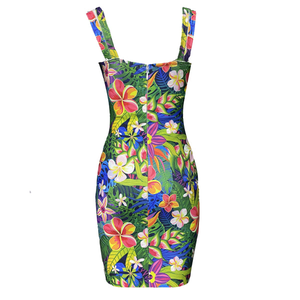 Tropical Island bodycon bandage dress